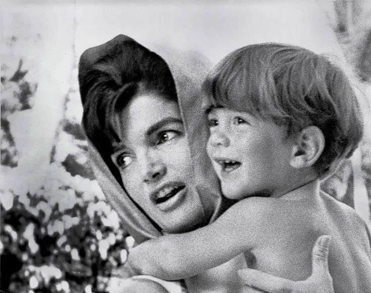 Jacqueline Kennedy and John Jr. in Palm Beach, 1963