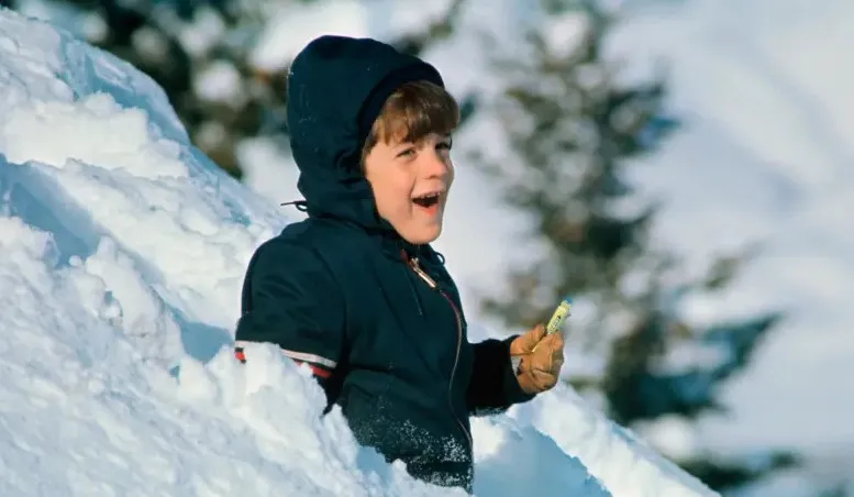 JFK Jr. Frolics in the Snow at Bald Mountain, Idaho with His Sister Caroline, and Mother Jacqueline Kennedy in 1966