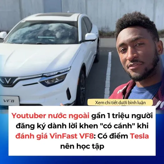 YOUTUBE NƯỚC NGOÀI GẦN 1 TRIỆU NGƯỜI ĐĂNG KÝ DÀNH LỜI KHEN "CÓ CÁNH" KHI ĐÁNH GIÁ VINFAST VF8: CÓ ĐIỂM TESLA NÊN HỌC TẬP