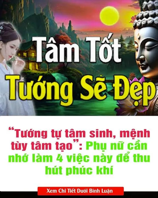 PHẬT DẠY “TƯỚNG TỰ TÂM SINH, MỆNH TÙY TÂM TẠO”: PHỤ NỮ CẦN NHỚ LÀM 4 VIỆC NÀY ĐỂ THU HÚT PHÚC KHÍ