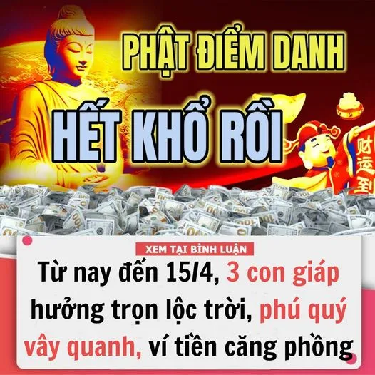 Từ nay đến ngày 15/4, 3 con giáp hưởng trọn lộc trời, p.hú q.uý vây quanh, ví t.iền căng phồng, may mắn ngập tràn