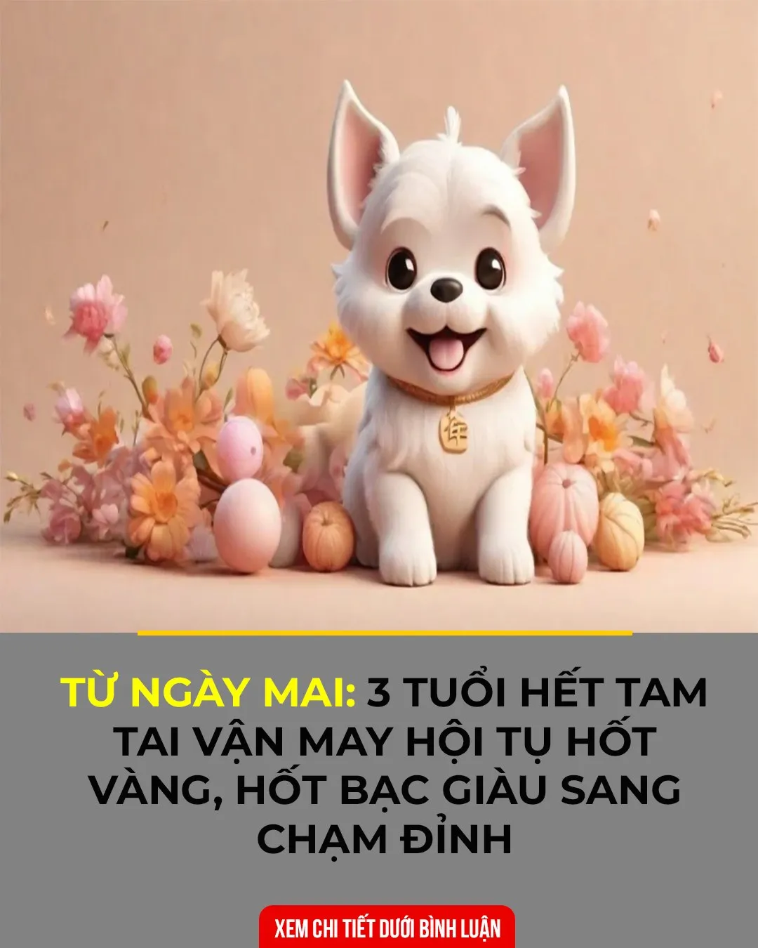 TỪ NGÀY MAI: 3 TUỔI HẾT TAM TAI VẬN MAY HỘI TỤ HỐT VÀNG, HỐT BẠC GIÀU SANG CHẠM ĐỈNH