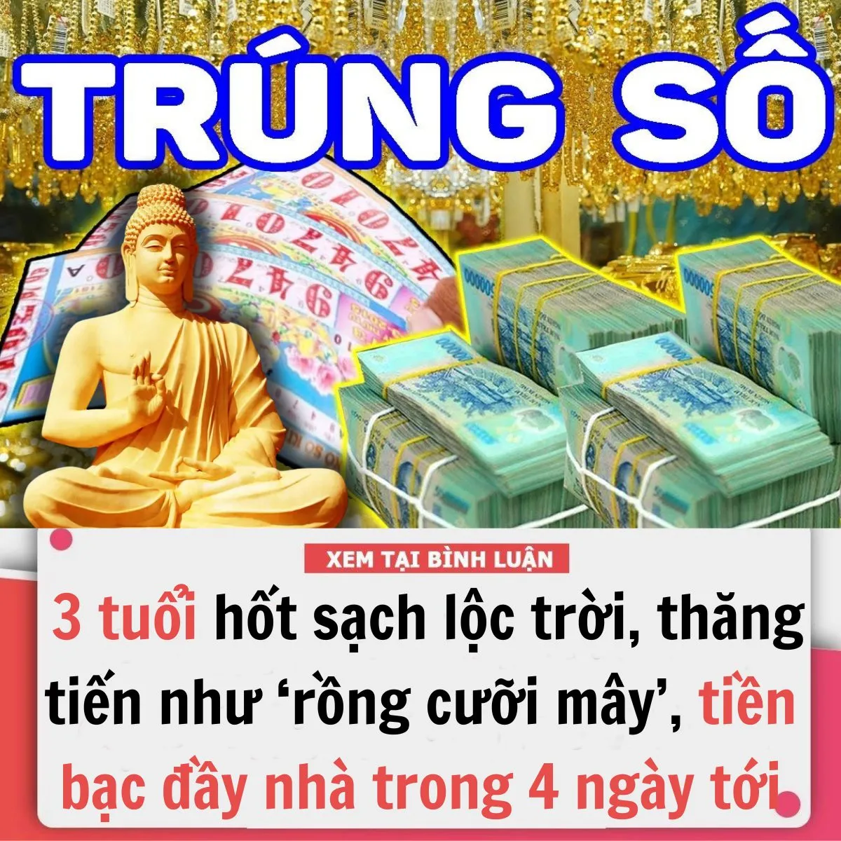 G.iàu Số 2 Không Ai Số 1, 3 Tuổi Hốt Sạch Lộc Trời, Thăng Tiến Như ‘Rồng Cưỡi Mây’, Ti.ền B.ạc Đầy Nhà Trong 4 Ngày Tới