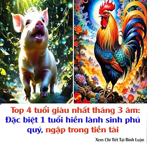 TOP 4 TUỔI GIÀU NHẤT THÁNG 3 ÂM: ĐẶC BIỆT 1 TUỔI HIỀN LÀNH SINH PHÚ QUÝ, NGẬP TRONG TIỀN TÀI