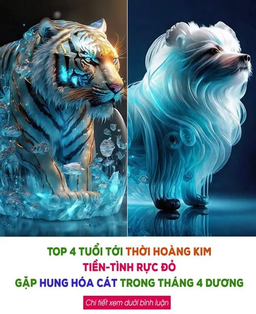 TOP 4 TUỔI TỚI THỜI HOÀNG KIM T.IỀN-T.ÌNH RỰC ĐỎ, GẶP HUNG HÓA CÁT TRONG THÁNG 4 DƯƠNG