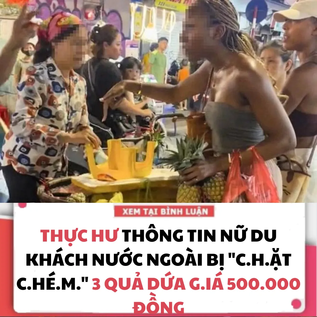 THỰC HƯ THÔNG TIN NỮ DU KHÁCH NƯỚC NGOÀI BỊ "C.H.ẶT C.HÉ.M." 3 QUẢ DỨA G.IÁ 500.000 ĐỒNG