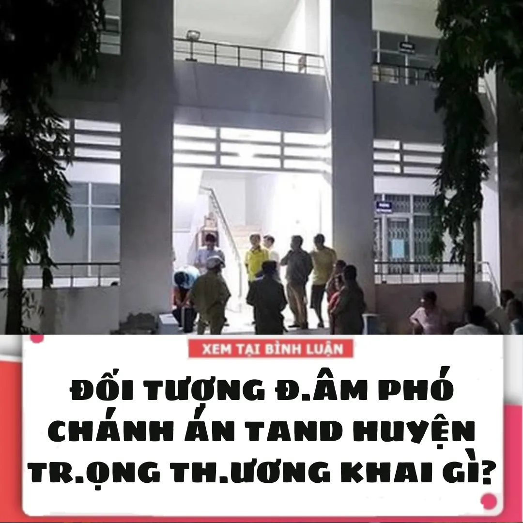 ĐỐI TƯỢNG Đ.ÂM PHÓ CHÁNH ÁN TAND HUYỆN TRỌNG TH.ƯƠNG KHAI GÌ?