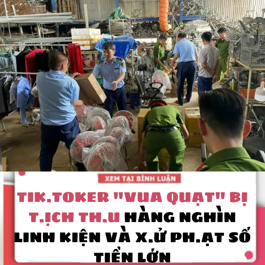 TIK.TOKER "VUA QUẠT" BỊ T.ỊCH TH.U HÀNG NGHÌN LINH KIỆN VÀ X.Ử PH.ẠT SỐ TI.ỀN LỚN