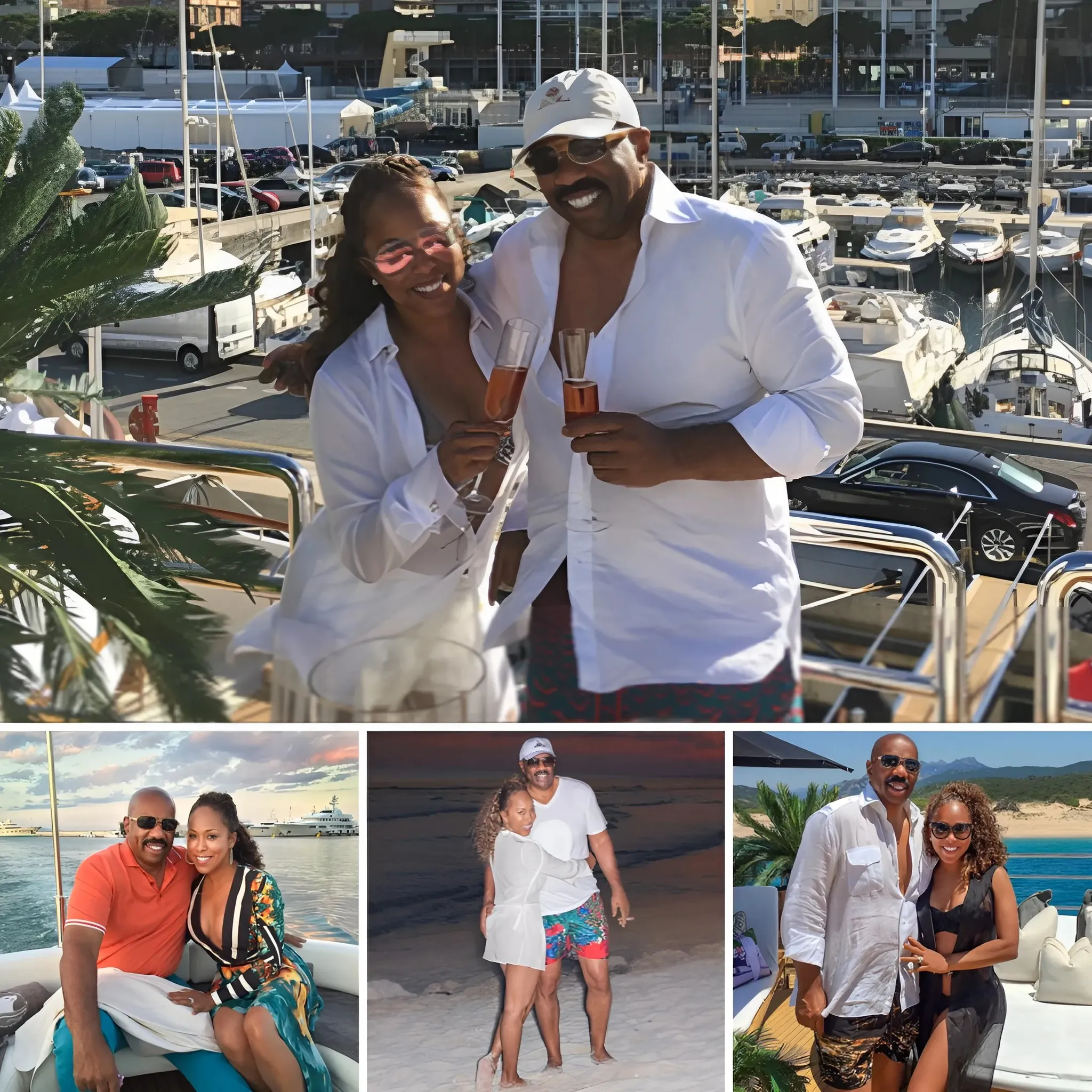 Husband and wife Steve Harvey and Marjorie Harvey ran away from their children to travel and enjoy a luxurious life