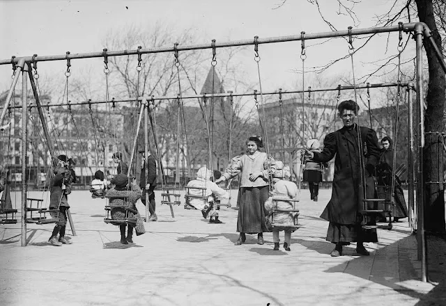 How We Came to Play: Pictures of Kids Enjoy Dangerous Playgrounds in the Early 20th Century _ Nostalgic US