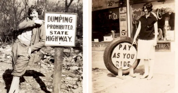 Cool Snaps Capture People Posing With Signs in the Past