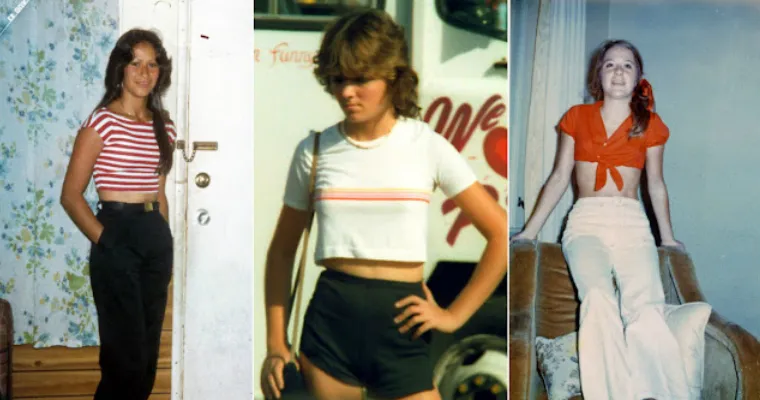 Crop Top Favorite Fashion Style of Young Women in the 60's, 70's and Especially 80's