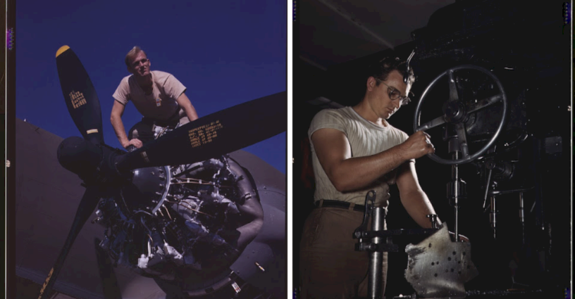 30 Rare and Amazing Color Photographs of U.S. Male Workers During World War II _ Old US Nostalgia