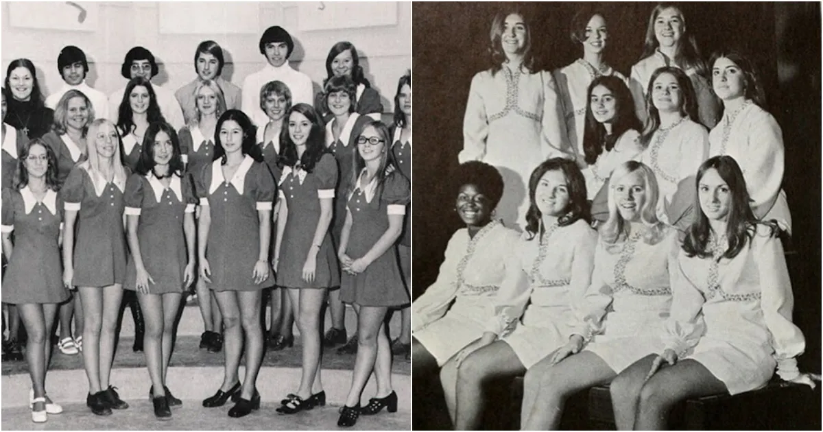 Vintage Photos of School Girls in Uniform Miniskirt_US