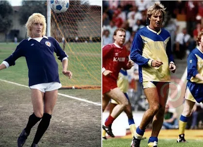 20 Vintage Photographs of Rod Stewart Playing Soccer From the 1970s and 1980s