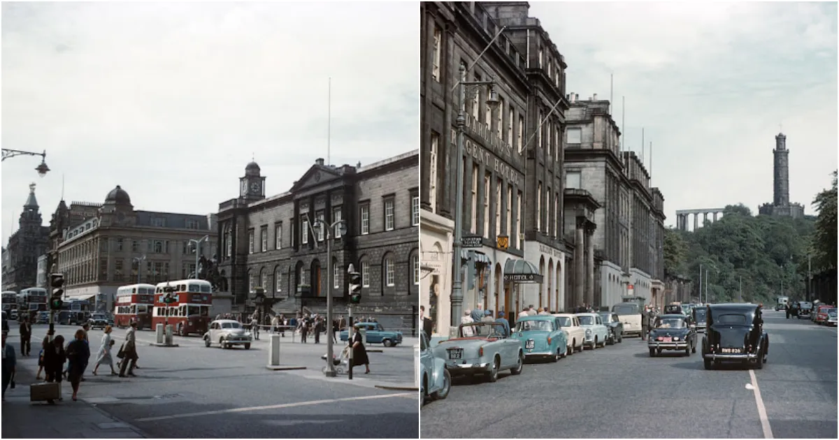 58 Color Found Slides That Show Everyday Life of Edinburgh in the 1950s