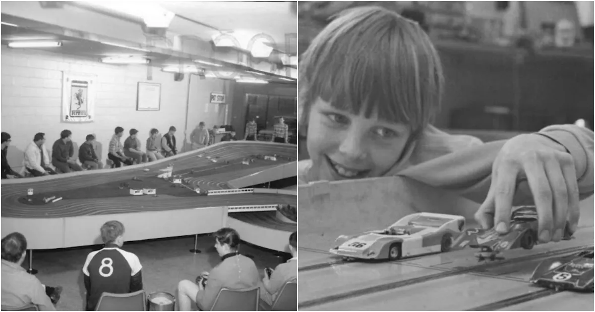 Long Before the Popularity of Car Racing Video Games, Slot Car Racing Was a Popular Fad in the 1960s