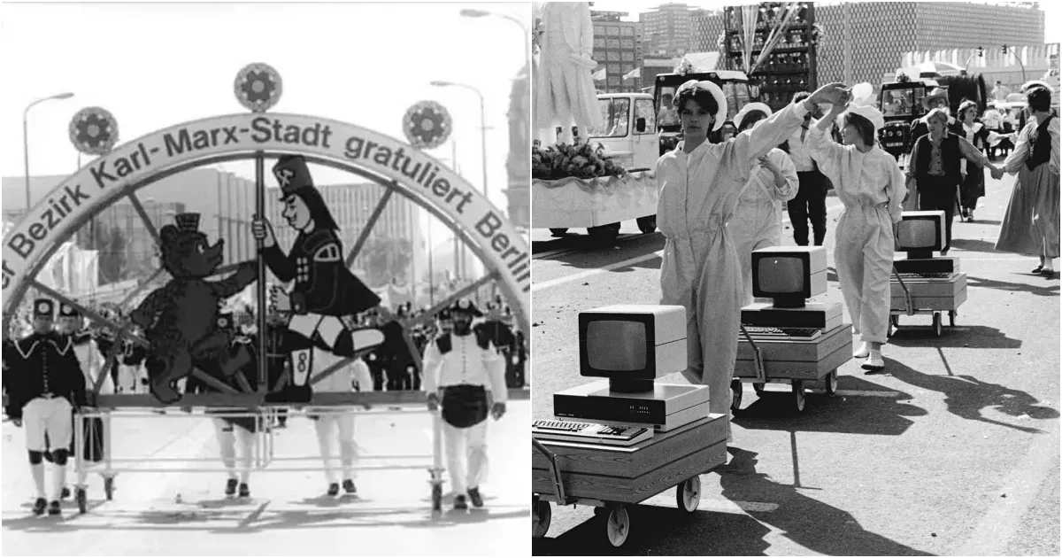 Ostdeutschlands Feier zum 750. Jahrestag Berlins - Eine Parade tragbarer Computer, Bikinis und anderer Kuriositäten, 1987