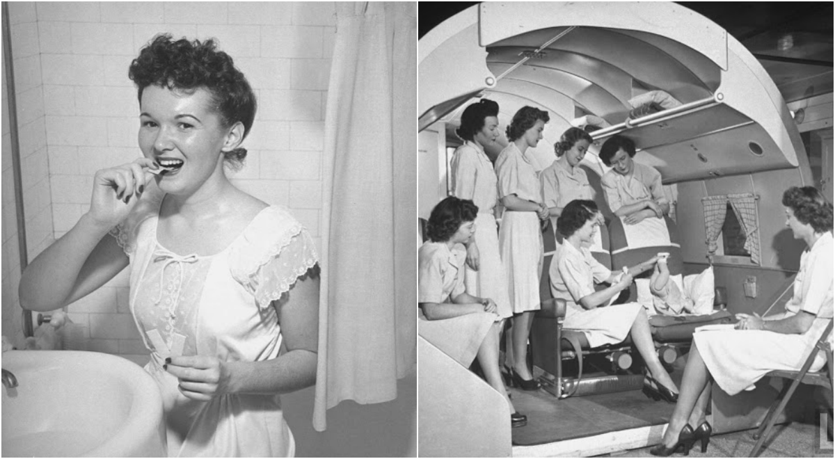 McConnell Air Hostess School in the 1940s A Glimpse into the Past Through Vintage Photography