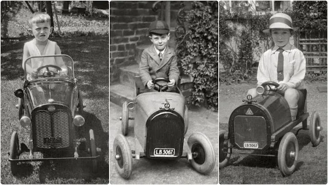 Bezaubernde Vintage-Fotos - Kinder mit ihren Tretautos