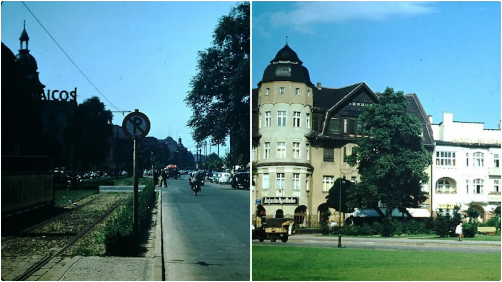 Berlins lebendige Straßen - Fesselnde Farbfotos aus den frühen 1950er Jahren