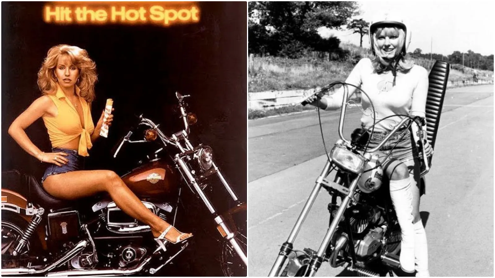 Revving Up Style - 20 Captivating Vintage Photos of Young Women Rocking Hot Pants and Motorcycles