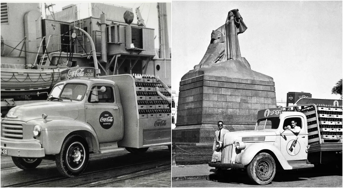 Vintage Fotos von Ford Coca-Cola Lieferwagen aus den 1920er bis 1950er Jahren