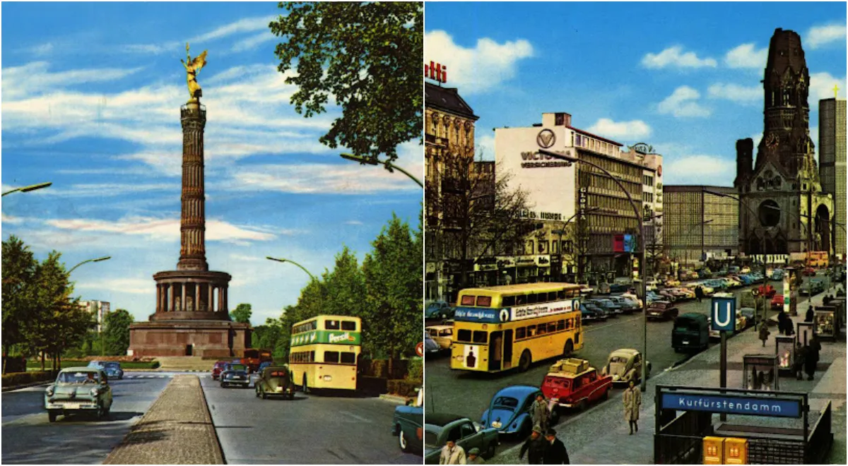 30 Strahlende Vintage-Postkarten - Das Lebendige Alltagsleben in Westberlin der 1950er bis 1970er Jahre