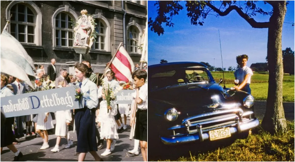 26 Wunderschöne Kodachrome-Slides aus Westdeutschland, aufgenommen von einer Krankenschwester während ihrer Dienstzeit Anfang der 1950er Jahre_ml