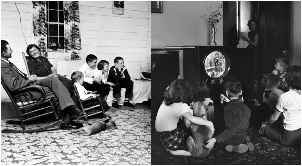 Vor dem Internet – 25 Vintage-Fotos zeigen Kinder beim Fernsehen in der Vergangenheit