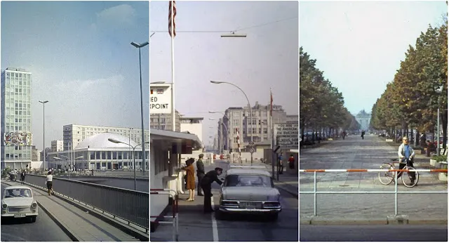 26 Farbfotos erfassen Straßenszenen von Ost-Berlin im Jahr 1969