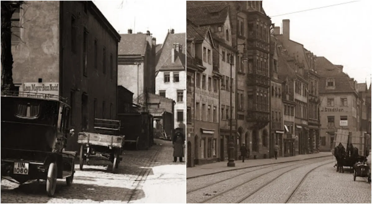 88 Seltene und erstaunliche historische Fotografien von Nürnberg, Deutschland in den 1910er Jahren