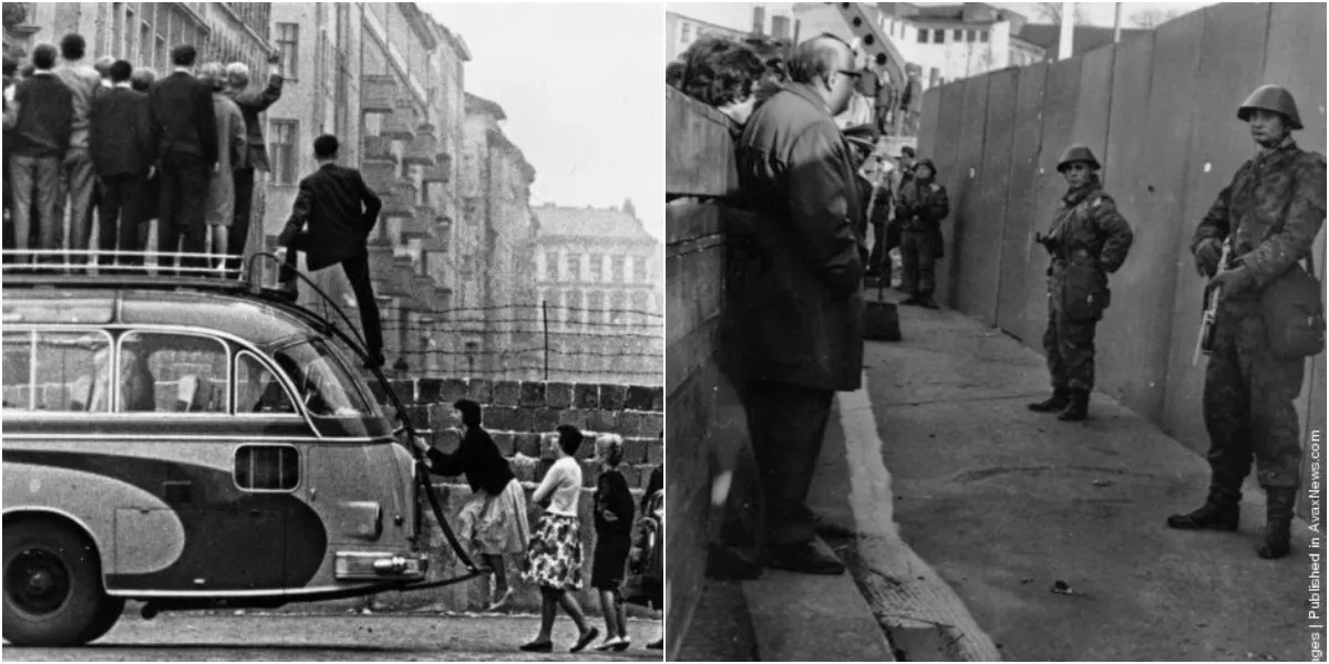 Alte Fotos vom Leben rund um die Berliner Mauer in den 1960er Jahren