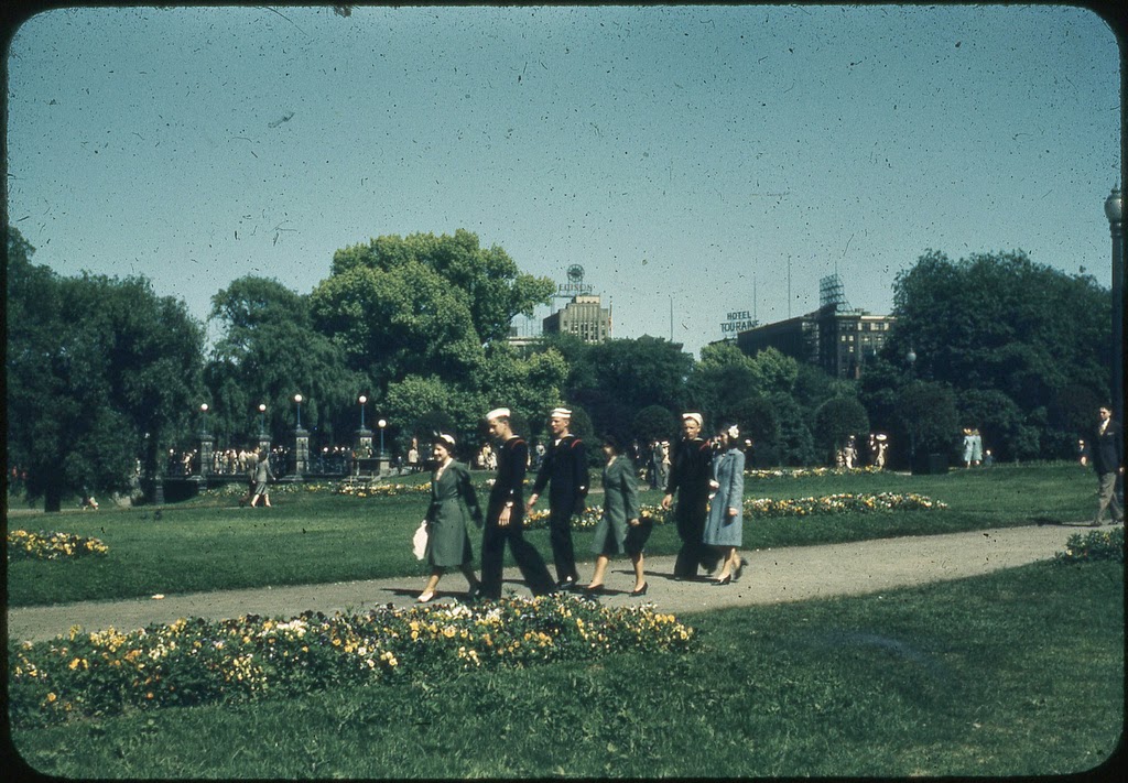 Color Photographs of Boston in the 1940s