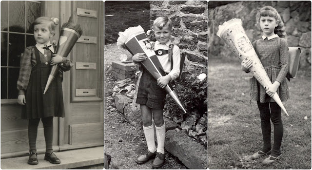 Erster Schultag: 45 entzückende Vintage-Fotos von Kindern mit ihren Schultüten