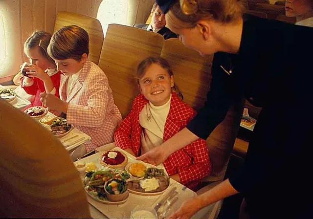Before Laptops, iPads and Seat Back Videos: 13 Vintage Color Photos Show What Travelers Did to Pass the Time on Long Flights in the 1950s and '60s_ Old US Nostalgia