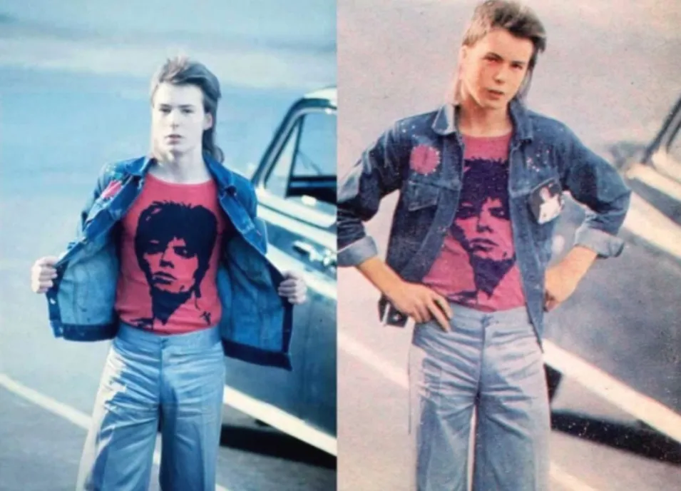 Bowie Fans Outside a David Bowie Concert, Including a young Sid Vicious, at Earls Court, London, 1973