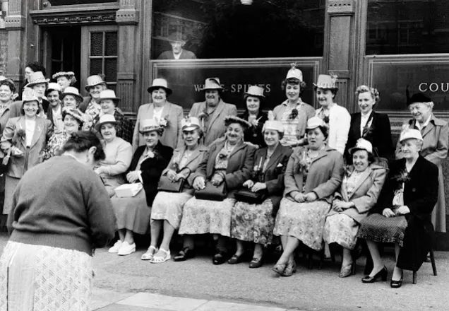 Candid Snaps of a Group of Women Spent Time Together in a Pub in Bermondsey, on a Day Trip to Margate, ca. 1950s