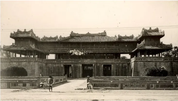Ảnh màu hiếm có khó tìm về Ngọ Môn ở Cố đô Huế năm 1950 _KNSG