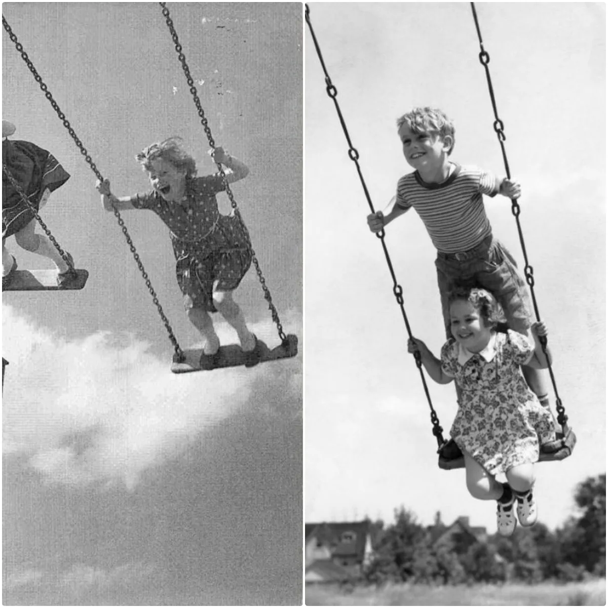 Interesting Vintage Photos Show People Playing Swing in the Past