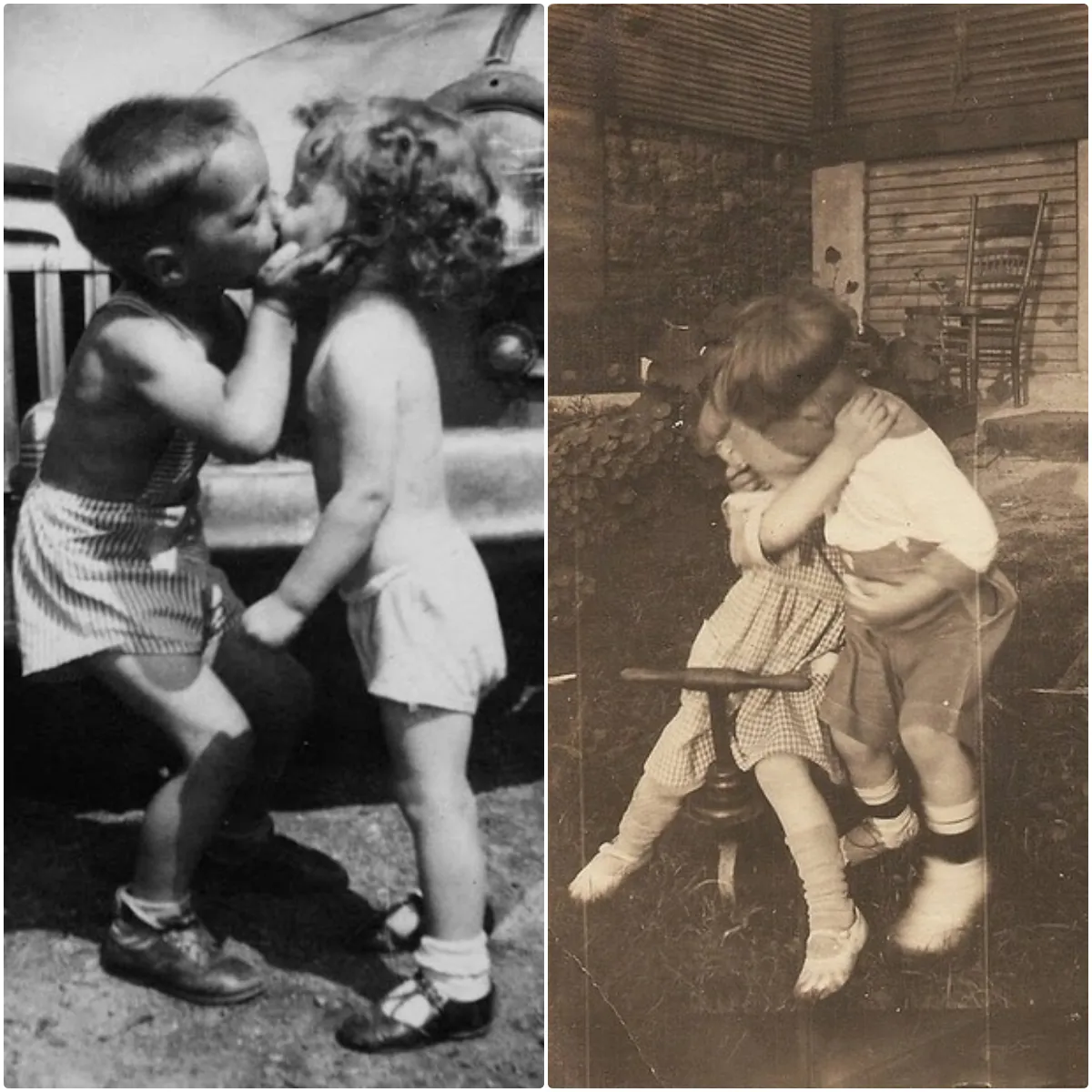 Adorable Vintage Photos of the First Kisses Ever