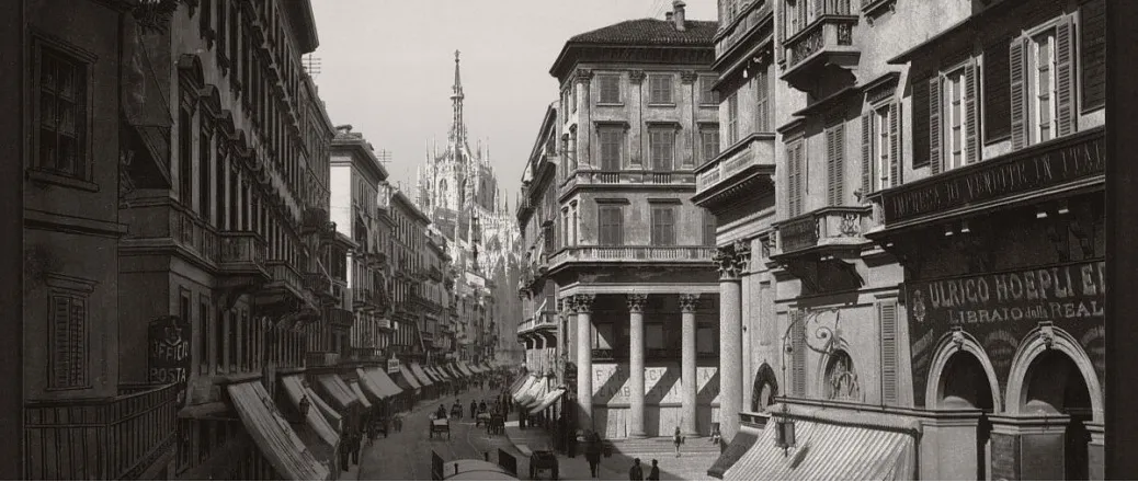 Foto storiche in bianco e nero di Milano, Italia (XIX secolo)