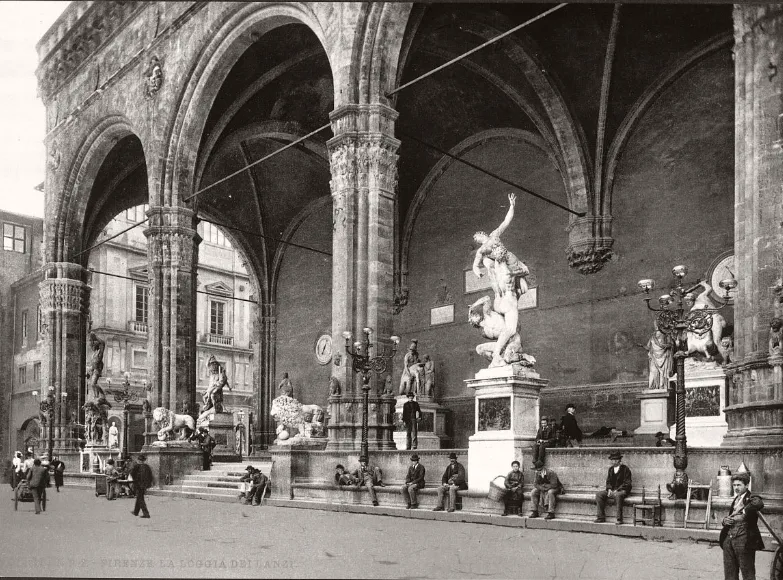 Foto storiche in bianco e nero di Firenze, Italia nel XIX secolo Foto storiche in bianco e nero di Firenze, Italia nel XIX secolo
