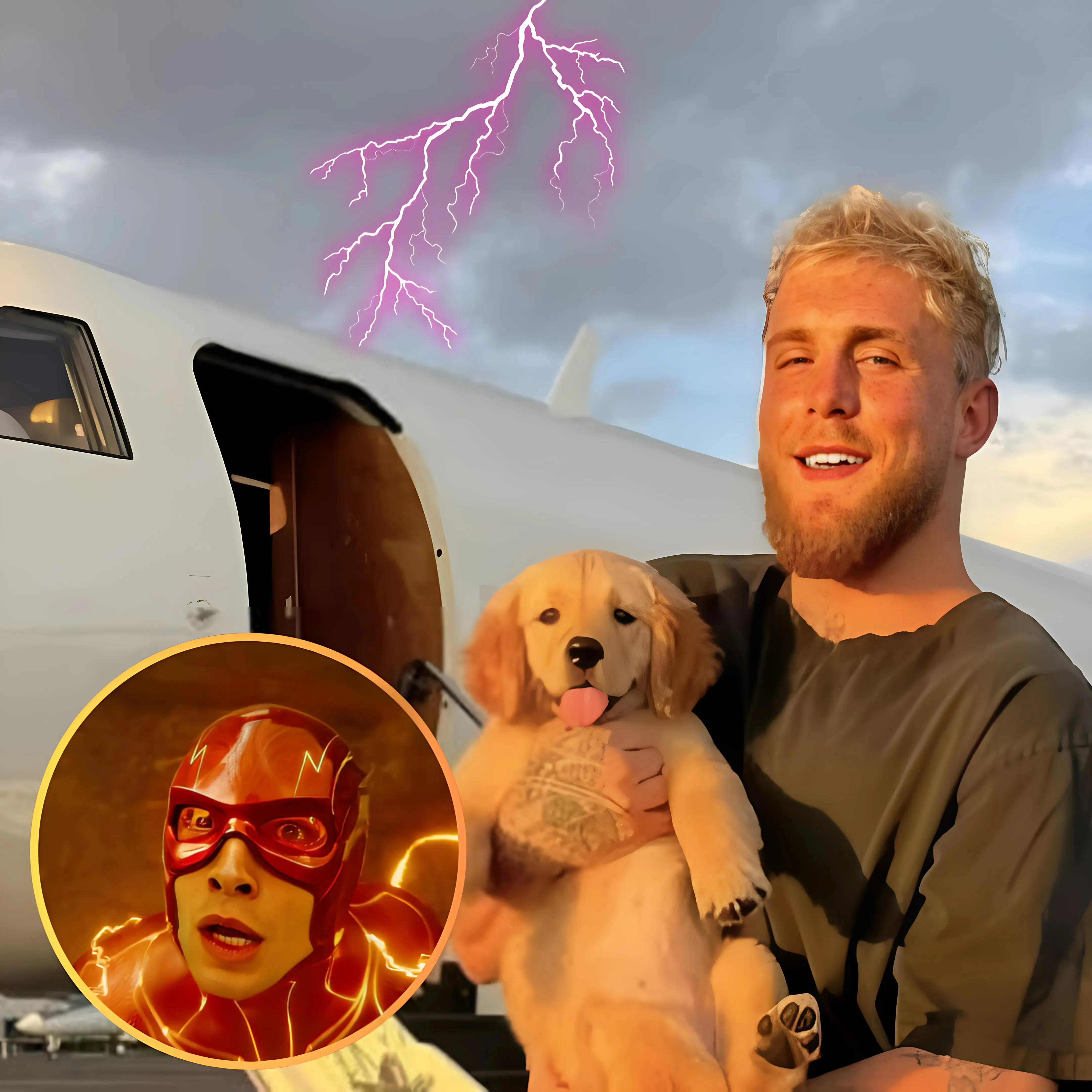 Private jet Jake Paul was struck by lightning, he could succeed in The Flash