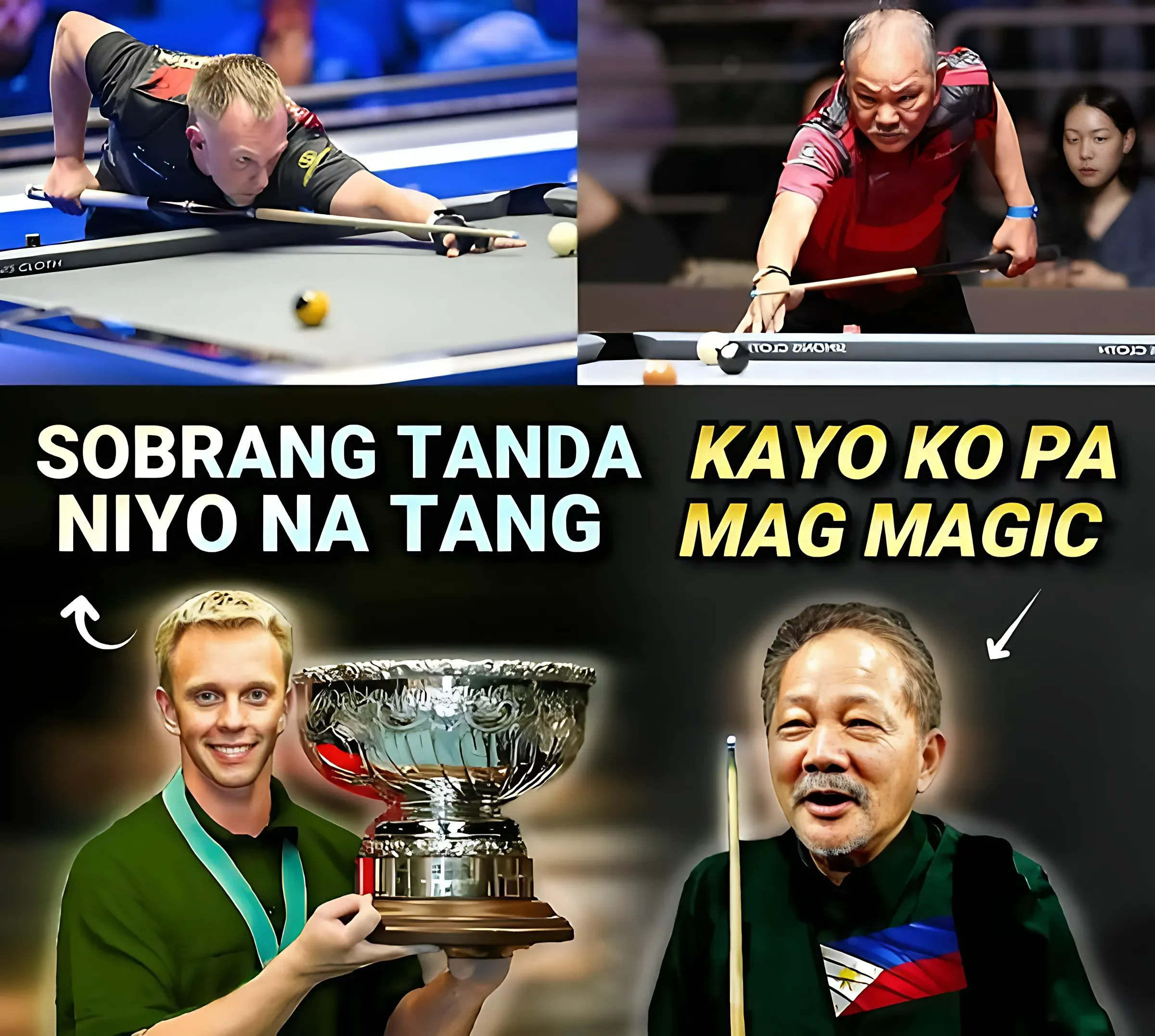 Germany's 3X World CHAMPION, EFREN REYES' MAGIC IS CONSIDERED TO BE RUN OUT,cute