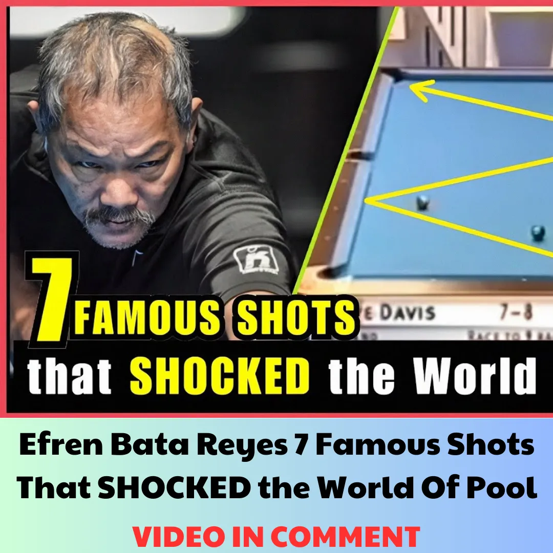 Efren Bata Reyes 7 Famous Shots That SHOCKED the World Of Pool.cute