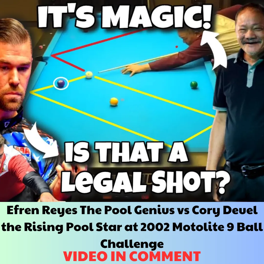 Efren Reyes The Pool Genius vs Cory Deuel the Rising Pool Star at 2002 Motolite 9 Ball Challenge.cute