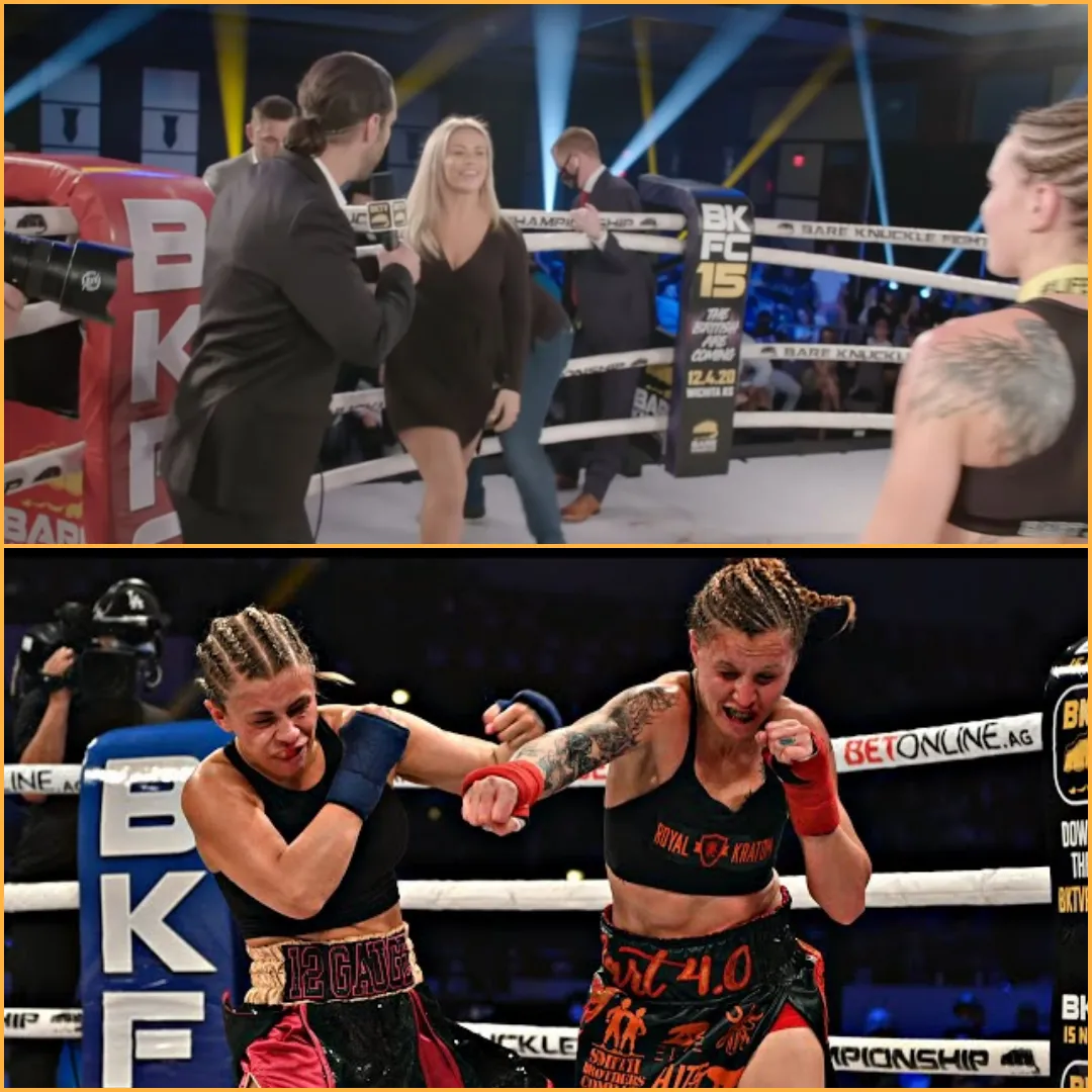 Intense bare-knuckle fight: "MMA Goddess" Paige VanZant takes on Britain Hart at Knuckle Mania!