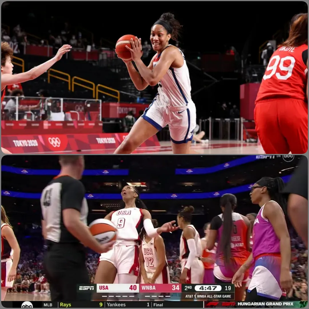 😂 A'ja Wilson Tells Ref Her BFF Allisha Gray FLOPPED After Obvious Foul | WNBA All-Star Game