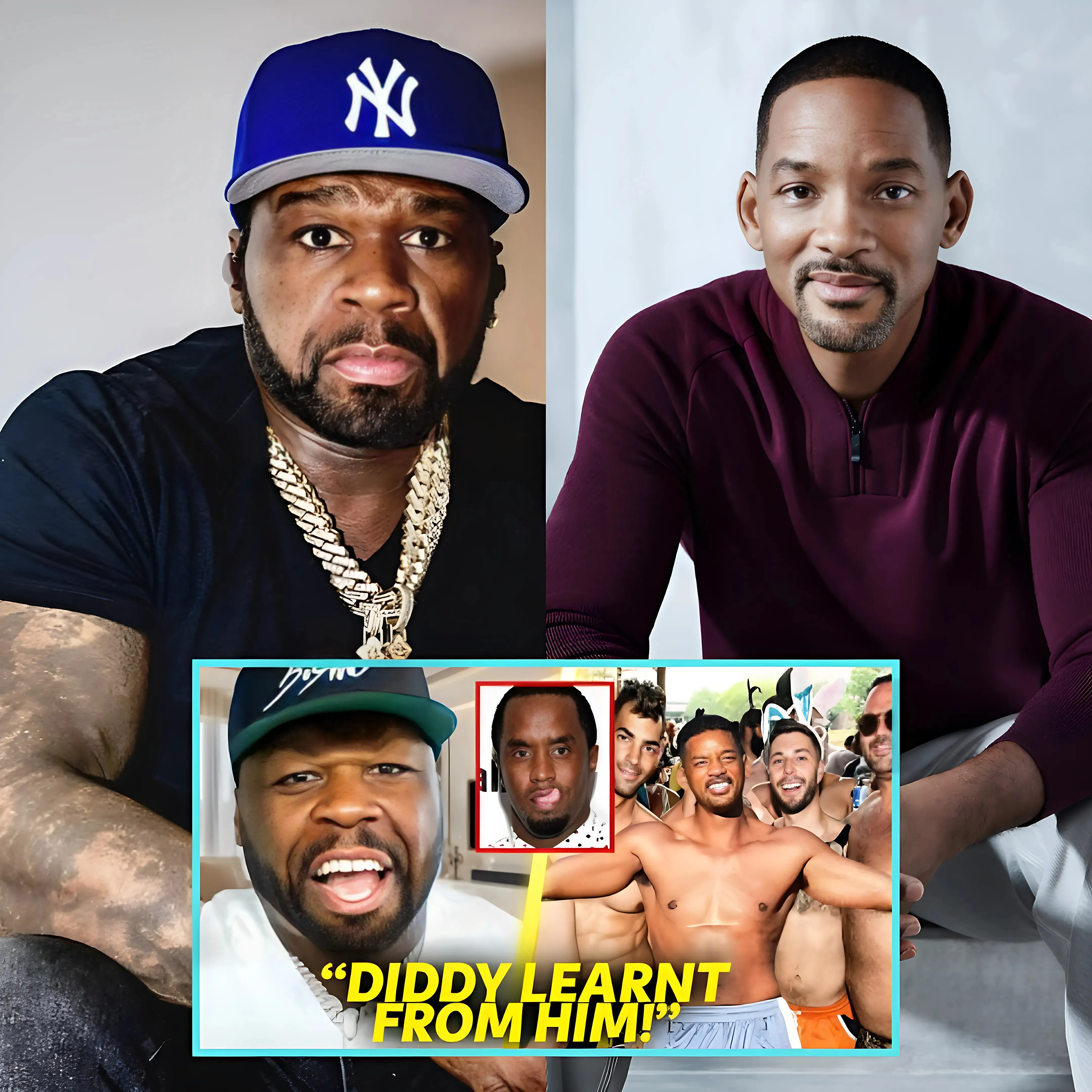 Mysteries are CONTINUING to be revealed: “He’s Worse” 50 Cent REVEALS Why Will Smith Is On The Run After Diddy Raids. 